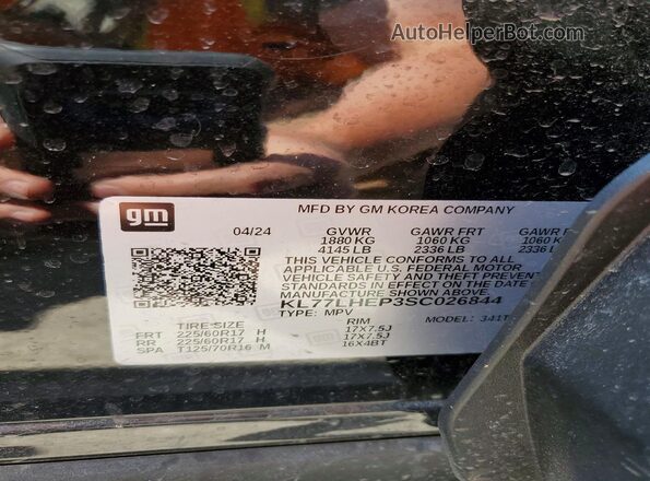 KL77LHEP3SC026844 2025 CHEVROLET TRAX Black VIN sticker view