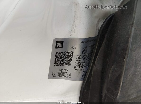 KL77LHEP5TC056607 2026 CHEVROLET TRAX Белый 