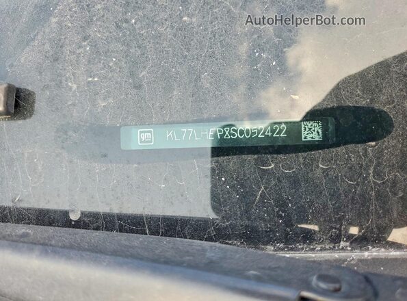KL77LHEP8SC052422 2025 CHEVROLET TRAX Green VIN sticker view