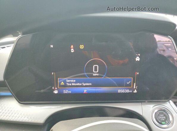 KL77LHEP8SC052422 2025 CHEVROLET TRAX Green Instrument cluster view