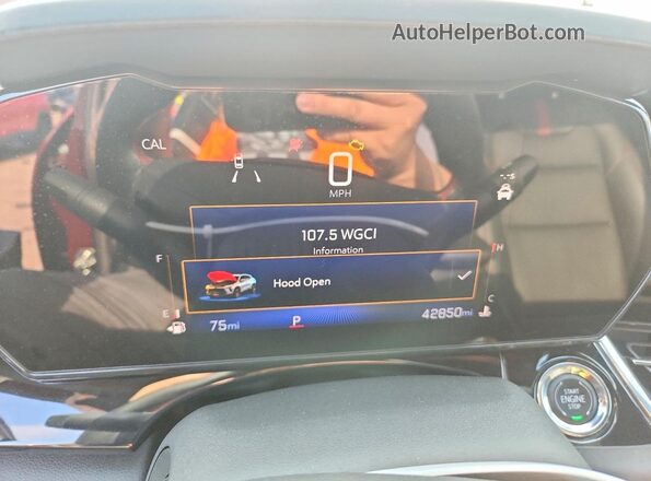 KL77LJE27RC186313 2024 CHEVROLET TRAX Red Instrument cluster view