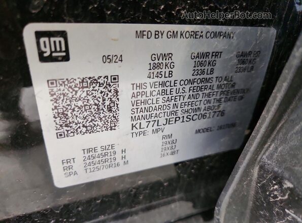 KL77LJEP1SC061776 2025 CHEVROLET TRAX Black Вид підкапотного простору