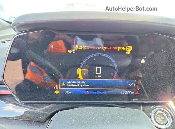 KL77LJEP4SC343653 2025 CHEVROLET TRAX Charcoal Vista del cuadro de instrumentos