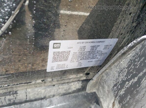 KL77LJEPXSC168454 2025 CHEVROLET TRAX Black VIN sticker view
