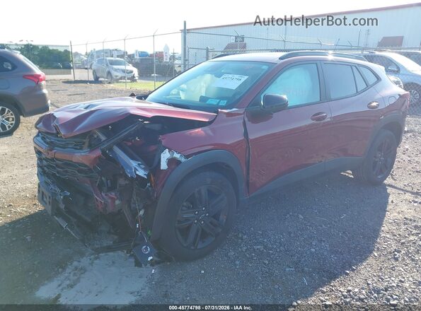 KL77LKE22RC176293 2024 CHEVROLET TRAX Red Առջևի ձախ երեք քառորդ տեսարան