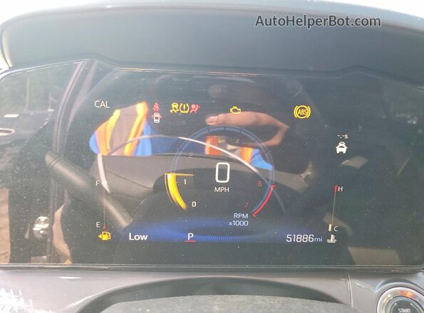 KL77LKEPXSC207596 2025 CHEVROLET TRAX Black Սարքավորումների վահանակի տեսք