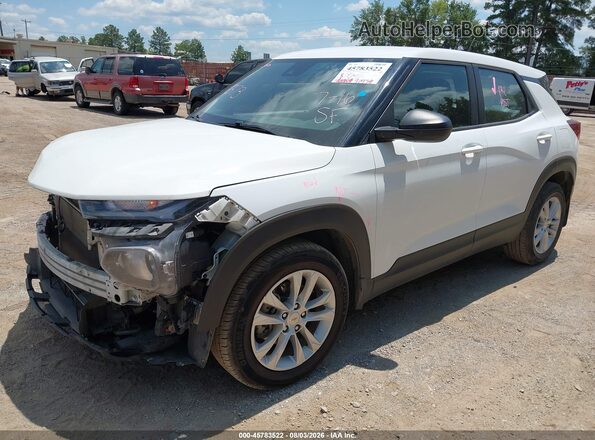 KL79MMS25MB085524 2021 CHEVROLET TRAILBLAZER White Vista tres cuartos delantera izquierda