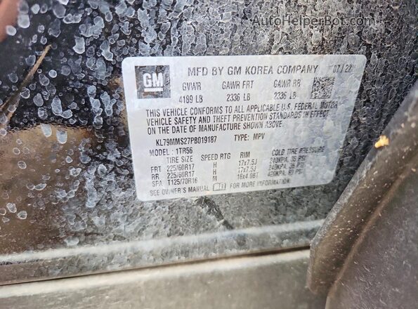 KL79MMS27PB019187 2023 CHEVROLET TRAILBLAZER Black Вид підкапотного простору