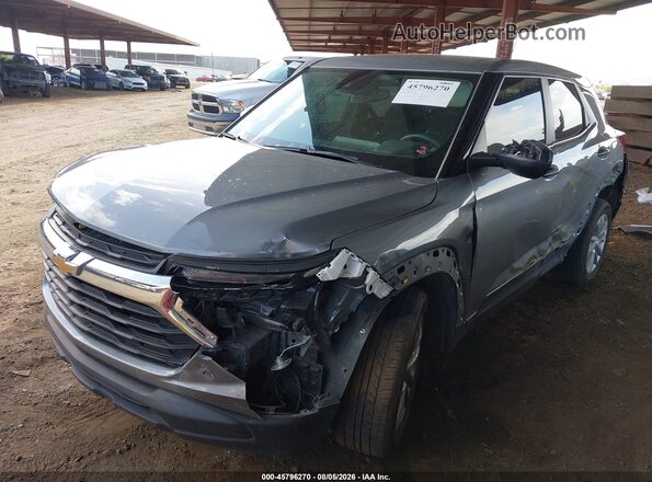 KL79MMSL3RB143310 2024 CHEVROLET TRAILBLAZER Gray Vista tres cuartos delantera izquierda