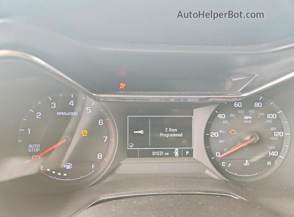 KL79MPS24MB107501 2021 CHEVROLET TRAILBLAZER Orange Instrument cluster view