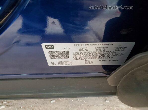 KL79MPS29PB108213 2023 CHEVROLET TRAILBLAZER Blue Engine compartment view