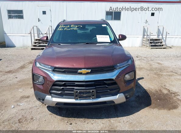 KL79MPS2XPB088716 2023 CHEVROLET TRAILBLAZER Maroon Instrument cluster view