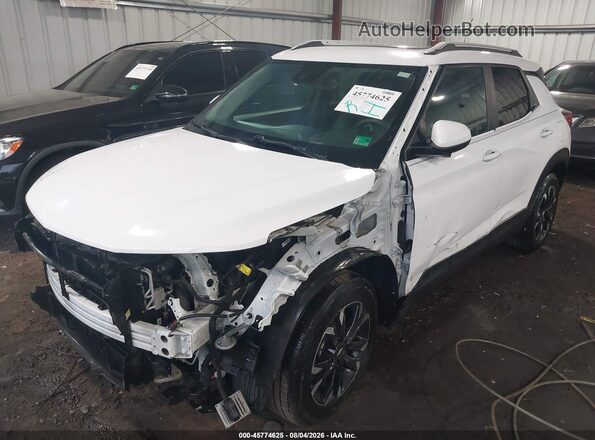 KL79MPSL0MB153965 2021 CHEVROLET TRAILBLAZER White წინა მარცხენა ხედი სამი მეოთხედიდან