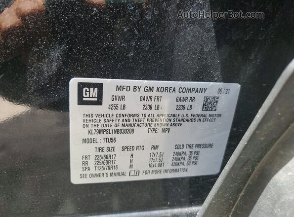 KL79MPSL1NB030208 2022 CHEVROLET TRAILBLAZER Black Սալոնի 360 աստիճան տեսք
