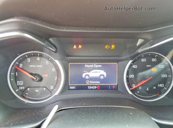 KL79MPSL5NB047142 2022 CHEVROLET TRAILBLAZER Orange Widok zestawu wskaźników