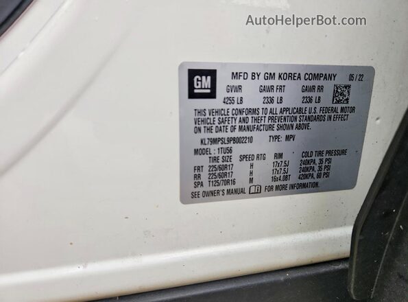 KL79MPSL9PB002210 2023 CHEVROLET TRAILBLAZER Белый Вид подкапотного пространства