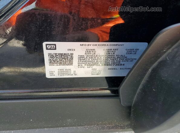 KL79MPSL9RB073684 2024 CHEVROLET TRAILBLAZER Черный Панорамный вид салона 360°