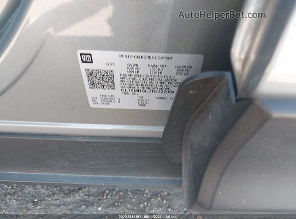 KL79MRSL3TB127094 2026 CHEVROLET TRAILBLAZER Gray Շարժիչի բաժամունքի տեսք