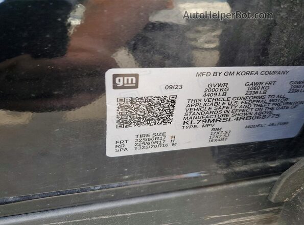 KL79MRSL4RB068775 2024 CHEVROLET TRAILBLAZER Black VIN կոդի պիտակի տեսք