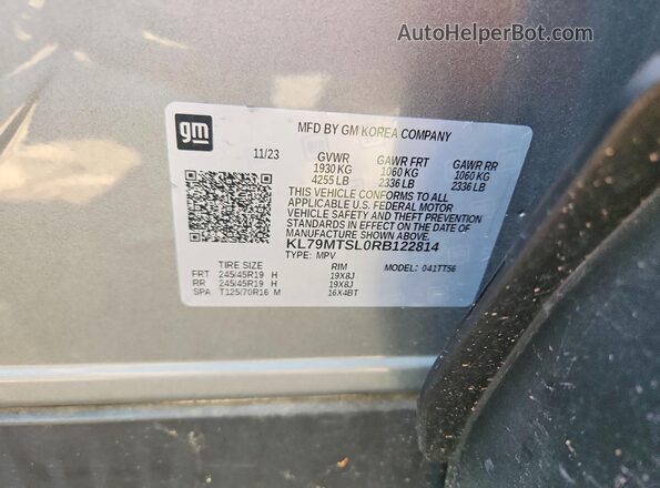 KL79MTSL0RB122814 2024 CHEVROLET TRAILBLAZER Gray Շարժիչի բաժամունքի տեսք