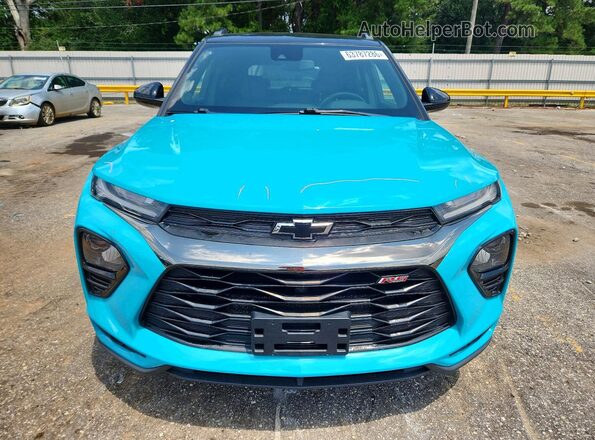 KL79MTSL2MB107224 2021 CHEVROLET TRAILBLAZER Turquoise Вид спереду