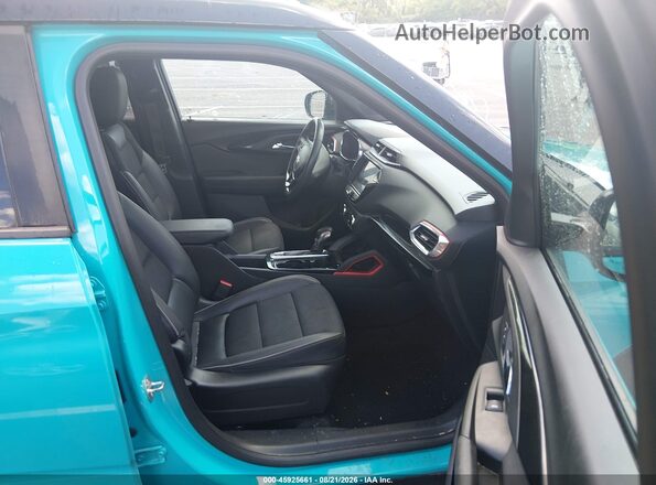 KL79MTSL4MB086375 2021 CHEVROLET TRAILBLAZER Teal Widok wnętrza z przodu