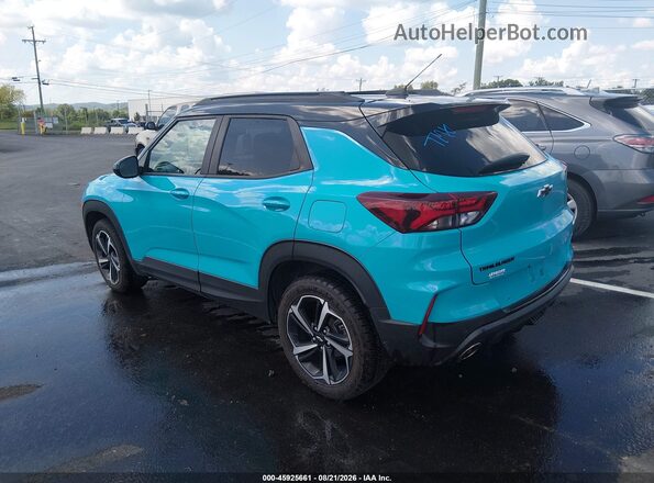 KL79MTSL4MB086375 2021 CHEVROLET TRAILBLAZER Teal Tył lewy
