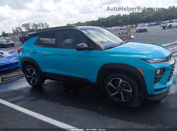 KL79MTSL4MB086375 2021 CHEVROLET TRAILBLAZER Teal Widok wnętrza z tyłu