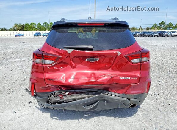 KL79MTSL6MB053815 2021 CHEVROLET TRAILBLAZER Red Rear view