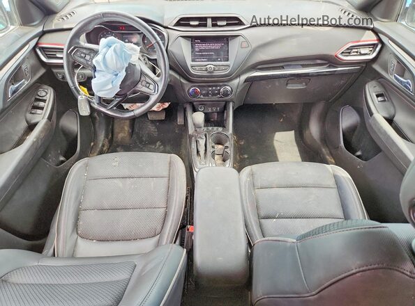 KL79MTSL6NB067344 2022 CHEVROLET TRAILBLAZER Turquoise Widok deski rozdzielczej