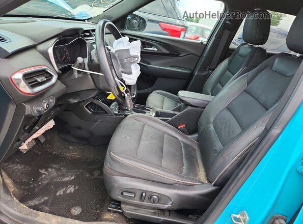 KL79MTSL6NB067344 2022 CHEVROLET TRAILBLAZER Turquoise Widok wnętrza z przodu