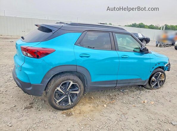 KL79MTSL6NB067344 2022 CHEVROLET TRAILBLAZER Turquoise Tył prawy