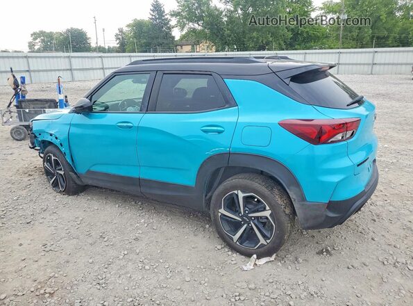 KL79MTSL6NB067344 2022 CHEVROLET TRAILBLAZER Turquoise Tył lewy