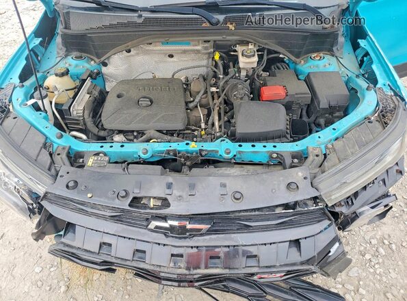 KL79MTSL6NB067344 2022 CHEVROLET TRAILBLAZER Turquoise Widok komory silnika