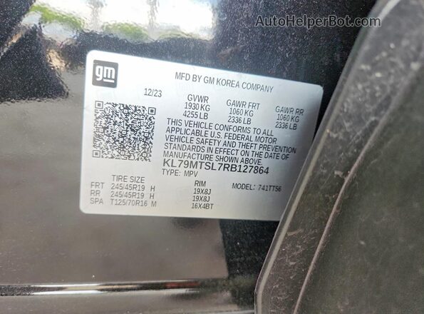 KL79MTSL7RB127864 2024 CHEVROLET TRAILBLAZER Black VIN կոդի պիտակի տեսք