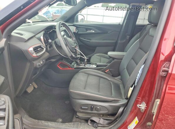 KL79MTSL9NB140559 2022 CHEVROLET TRAILBLAZER Burgundy Widok wnętrza z przodu