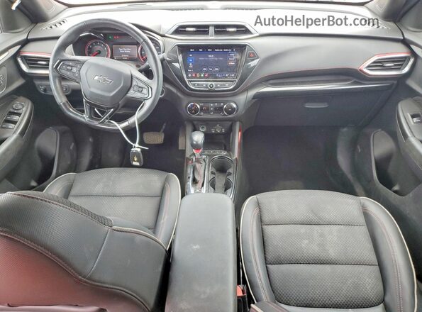 KL79MTSL9NB140559 2022 CHEVROLET TRAILBLAZER Burgundy Widok deski rozdzielczej