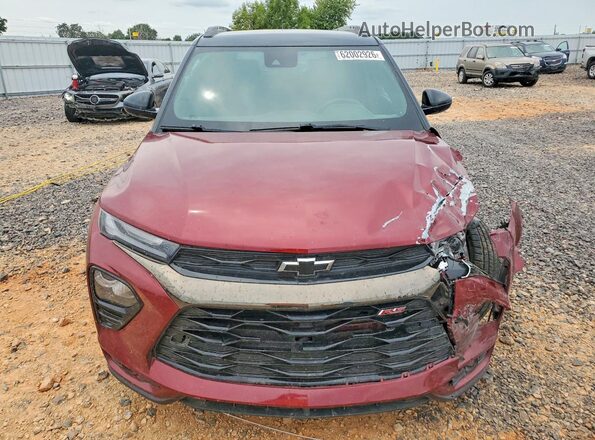 KL79MTSL9NB140559 2022 CHEVROLET TRAILBLAZER Burgundy Widok z przodu