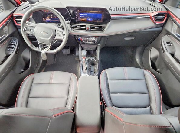 KL79MTSLXRB095086 2024 CHEVROLET TRAILBLAZER Burgundy Widok deski rozdzielczej