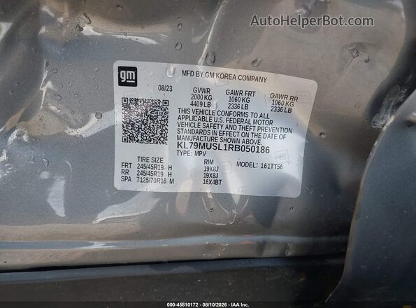 KL79MUSL1RB050186 2024 CHEVROLET TRAILBLAZER Gray Вид підкапотного простору