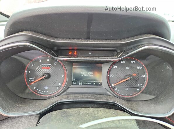 KL79MUSL5PB005488 2023 CHEVROLET TRAILBLAZER Red Instrument cluster view