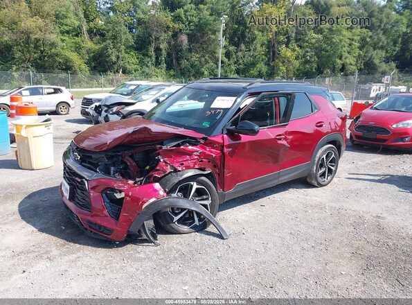 KL79MUSL7PB014662 2023 CHEVROLET TRAILBLAZER Бордовый Передняя левая четверть