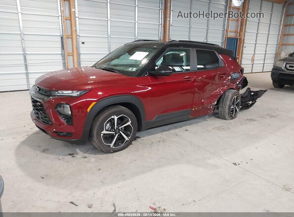 KL79MUSL8PB141534 2023 CHEVROLET TRAILBLAZER Red წინა მარცხენა ხედი სამი მეოთხედიდან