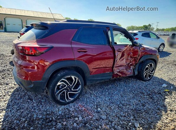 KL79MUSL8RB105233 2024 CHEVROLET TRAILBLAZER Темно-бордовый Задняя правая четверть