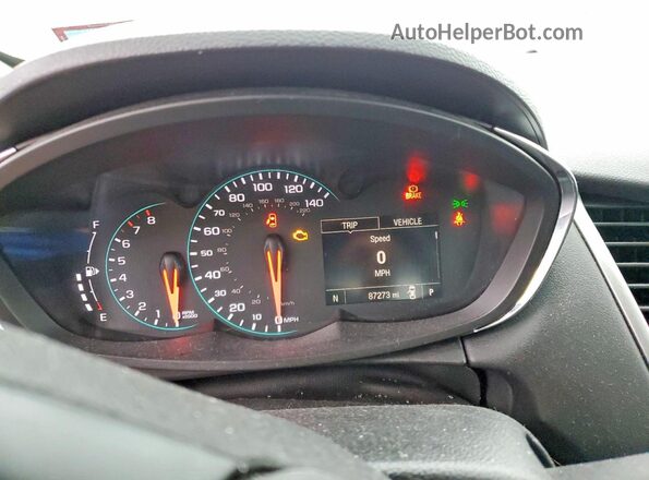KL7CJKSB5JB593152 2018 CHEVROLET TRAX Silver Вид щитка приладів