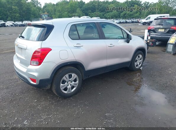 KL7CJKSB8HB130951 2017 CHEVROLET TRAX Silver Tył prawy