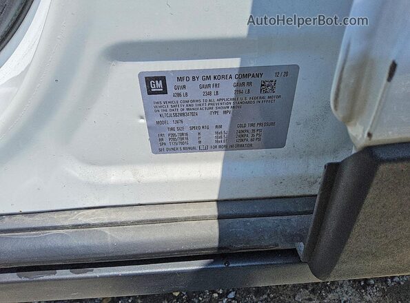 KL7CJLSB2MB347024 2021 CHEVROLET TRAX White Vista del compartimento del motor
