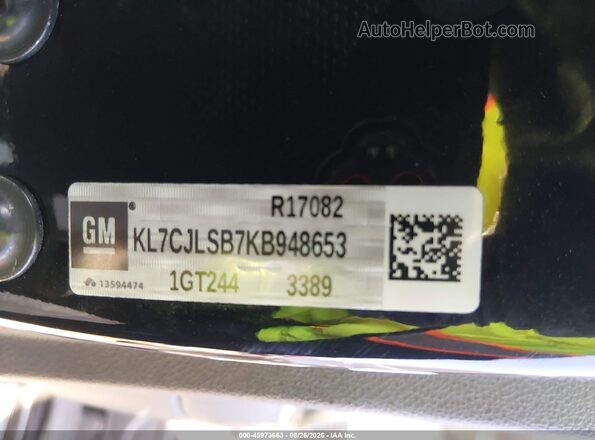 KL7CJLSB7KB948653 2019 CHEVROLET TRAX Black Vista del compartimento del motor