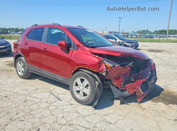KL7CJPSB2MB356734 2021 CHEVROLET TRAX Темно-бордовый Передняя правая четверть