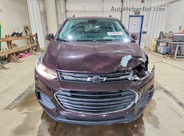 KL7CJPSM1NB505041 2022 CHEVROLET TRAX Burgundy Դիմացի տեսք